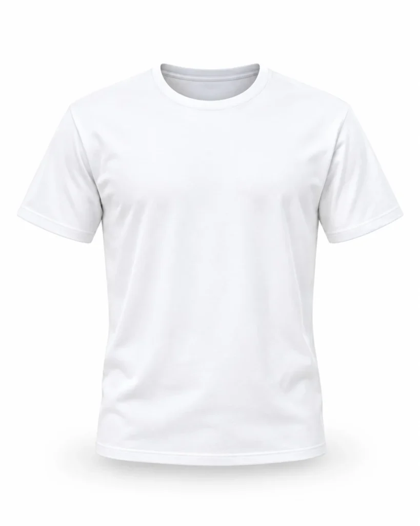 Teemint White Round Neck Tshirt